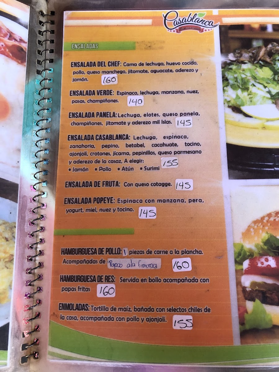 Casablanca Garden Menu - Image 3