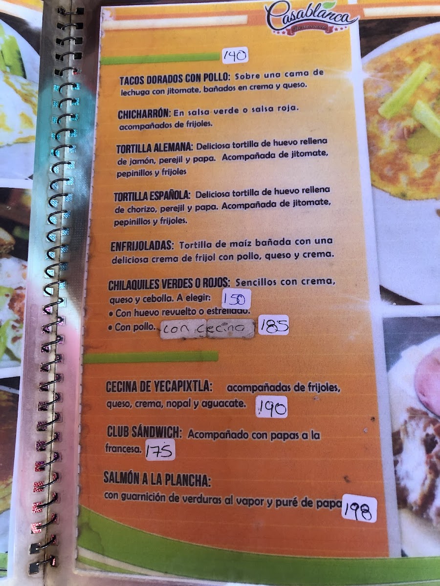 Casablanca Garden Menu - Image 5
